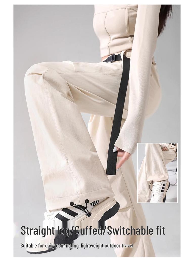 WASSUP Women's 2025 Summer Quick-Dry Cargo Pants for Hiking & Sports