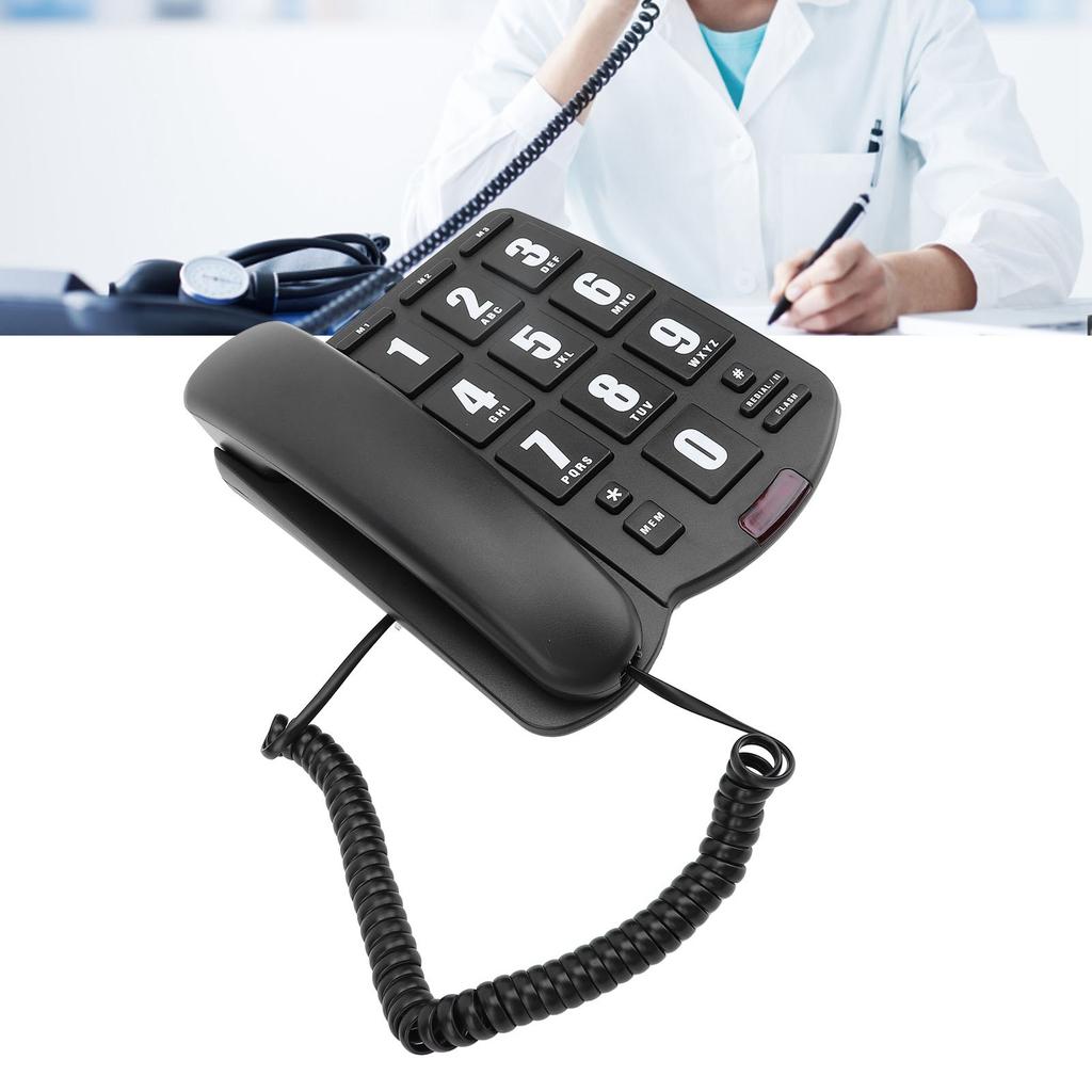 Corded Home Phone Big Button Quick   Volume   Wall Mountable Telephone for Seniors