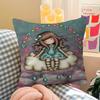 S-Santoro-Gorjuss Cute Cartoon Girl Office Cushion Pillowcase Car Cushion Cover45X45CM Lumbar Pillowcase Sofa Pillowcover