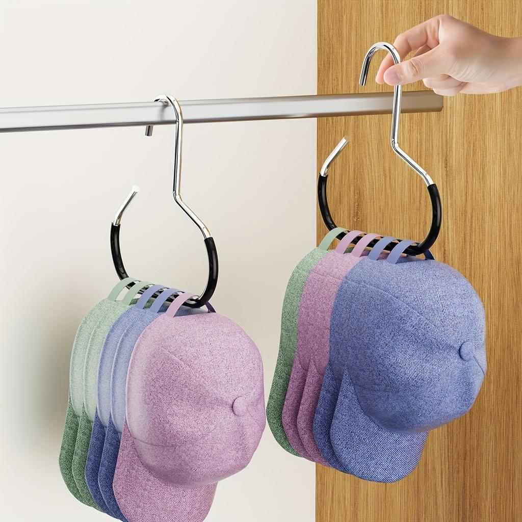 1pcs Stylish Metal Hat Storage Organizer, Versatile Storage Solution for Baseball Caps, Scarves, Belts Wardrobe Hanger