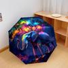 1 PC Automatic Folding Umbrella - Elephant Galaxy Pattern, Portable & Foldable Design with 8 Ribs, Christmas Birthday Gifts