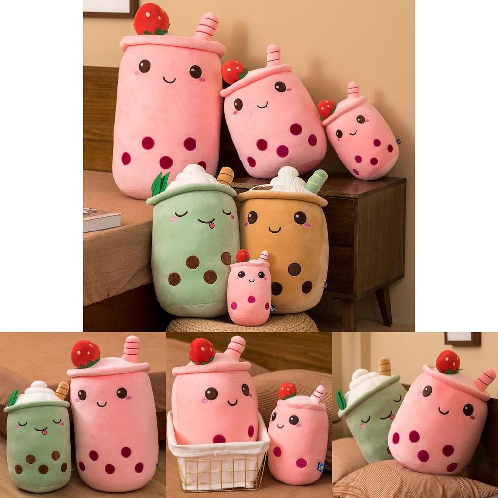 Soft Pearl Milk Tea Pillow For Girls Big Plush Toy For Sleeping And Display Coral Velvet Pp Cotton 23cm-70cm