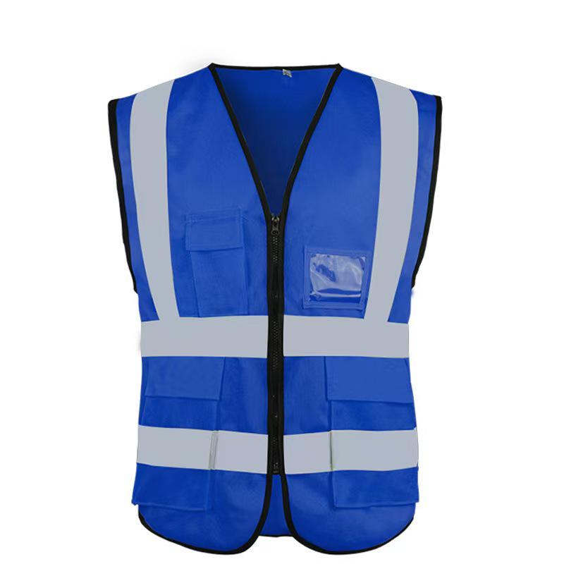 

Customizable High-Visibility Reflective Safety Vest with Multi-Pockets and Fluorescent Warning
