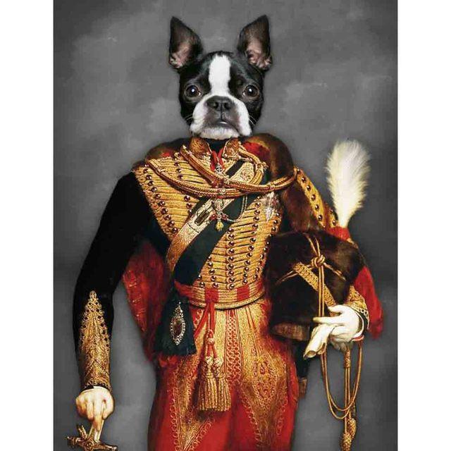 Astratto Stile Retrò Animale Cane Tela Pittura Wall Art Nordic Poster E Stampe Immagini A Parete Living Bedroom Decor19,6 "x 27,5" (50x70 Cm) X 3 Senza Cornice