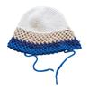 Handmade Bucket Hat Handwoven Colorful Openwork Crocheted Hat for Music Festival Stylish Colorful Fisherman Hat