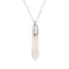 Collier pendentif colonne hexagonale pyramide hexagonale en agate de cristal de pierre naturelle N579