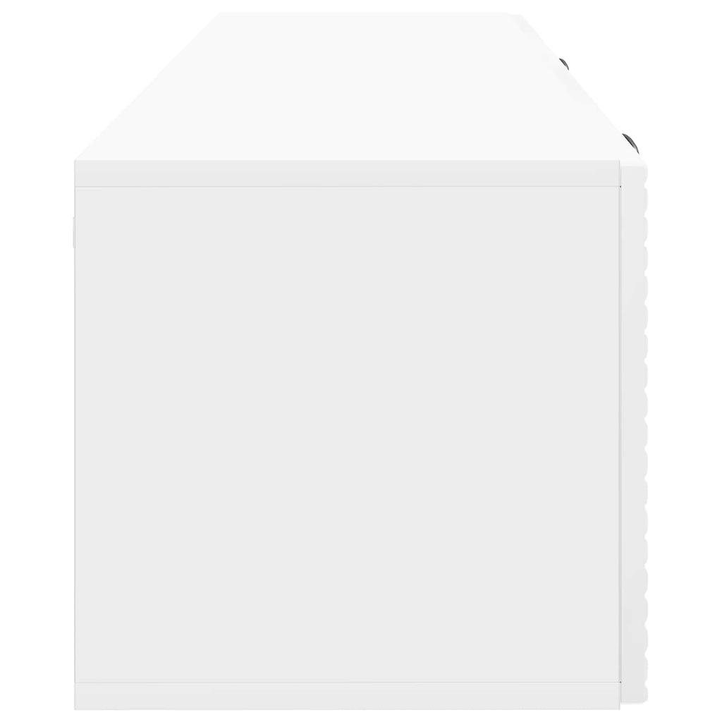 Wall Mounted TV Cabinet Glossy White 98 x 31 x 30 cm
