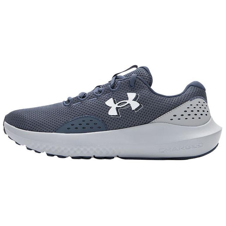 Under Armour Surge 4 Comfortable Lightweight Synthetic Leather Fabric Breathable Durable Low-Top Casual Running Shoes Men Sneaker Gray 3027000-044