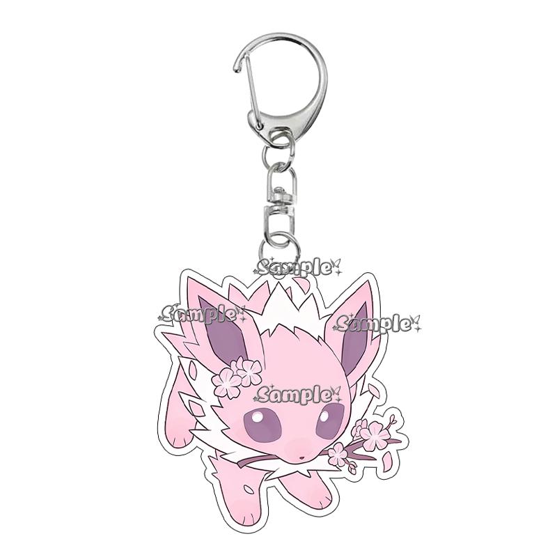Anime Cartoon Umbreon Eevee Espeon Acrylic Keychain Key Chain Ring Backpack Charm Accessories Homemade Pendant Gift for Friends