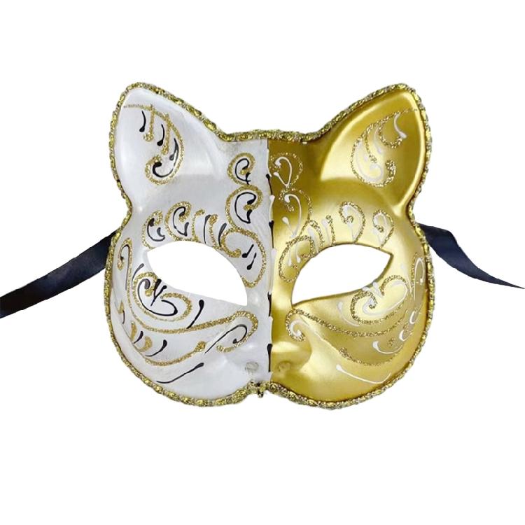 Masquerade Cats Face Mask Animal Cosplay Mask For Women Man Masquerade Party