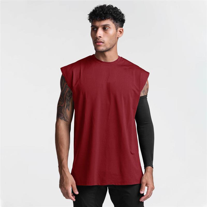 

Summer Loose Quick Drying Men s Fitness Running Breathable Exercise Tank Top Sports Casual Sleeveless T-shirts Gym Clothing XXL чорний