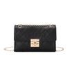 Embroidered lock small square bag lis women's shoulder bag women's diamond chain bag