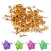 100 ks Papírové sponky Rozdělovací kolíky Klipy s kulatou hlavou pro školu kancelář Scrapbooking Papír Papírové sponky Řemeslné DIY Řemesla Zlaté