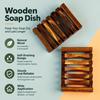 Quick Drain Wood Soap Dish Hollow Slat Bathroom Storage Stylish Soap Holder  Shower Room