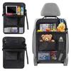 Car Seat Back Organizer Multi-Pocket Storage with Fold-Out Table,Tissue Dispenser&Cup Holder,Durable Oxford Fabric for Travel