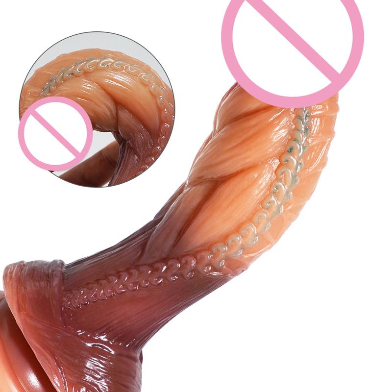 Realistic Silicone Dildo with Suction Cup Anal G-Spot Masturbator Penis Adult Sex Toys Huge Dildos for Women Rubber Cock Gode