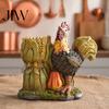 Autumn Harvest Home Decorations Figurine Ornament, Decorative Resin Statue, Turkey/Scarecrow/Pumpkin Thanksgiving Table Decor Tabletop Centerpiece for
