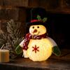 Lighted Snowman Tabletop Figurine Indoor for Window Displays, Mantels