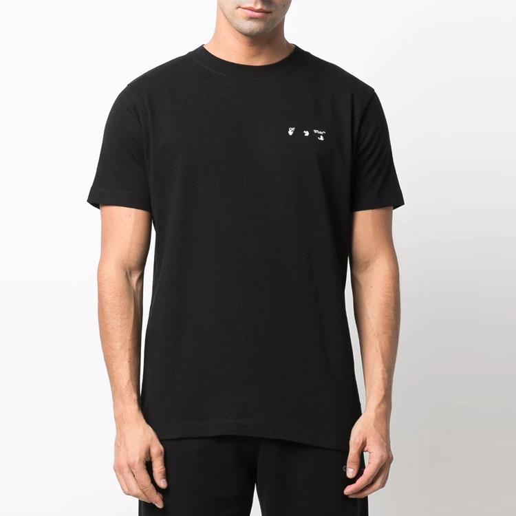 OFF WHITE Drowning Man Logo Caravaggio Saint Jerome Writing Print T Shirt OMAA027C99JER0051001