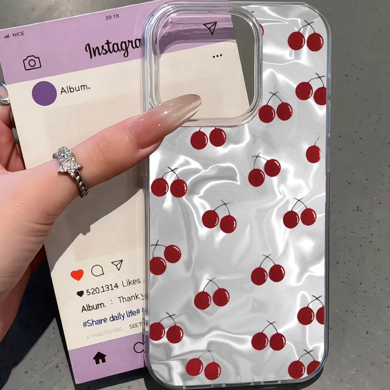 Cute Pink Cherry Bow Girls Women Case For Xiaomi Poco X3pro X5 M6 X6 X3 NFC M5s M6 X7 Pro C75 C61 Shockproof Bumper Fundas Cover