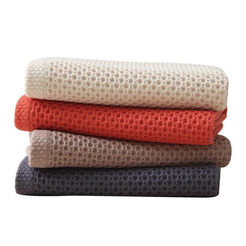 Pure Cotton Honeycomb Waffle Towel - Absorbent Thick Washcloth & Children's Handkerchief