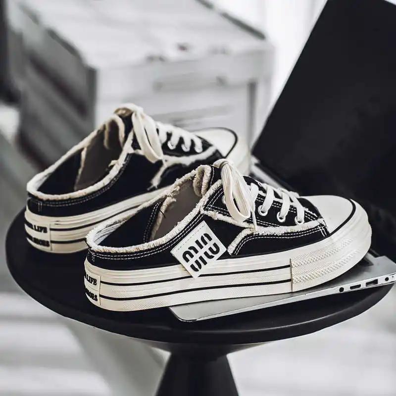 Fashion With Holes Big Sole Men's White Shoes Casual Training & Exercise Men's Adult Sneakers Sport In Offers Tenids Genuine Brand