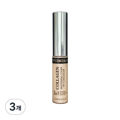 Enough Collagen Whitening Cover Tip Concealer 9g, No. 1 Light Beige, 3 Ea.