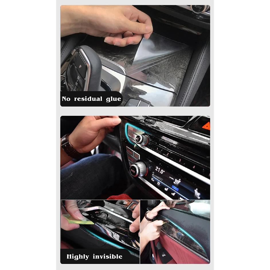 Car Center Console Media Dashboard Navigation TPU Anti-scratch Transparent Protector Film For BMW 5 Series G30 G31 2018-2022