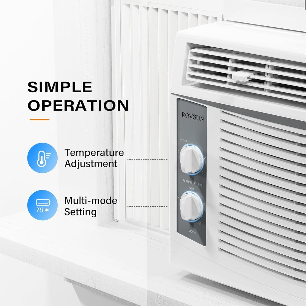 Ar Condicionado de Janela 5000 BTU com Controles Mecânicos e Kit de Instalação Fácil para Ambientes de até 13,9 m² 115V/60Hz, Personalizado