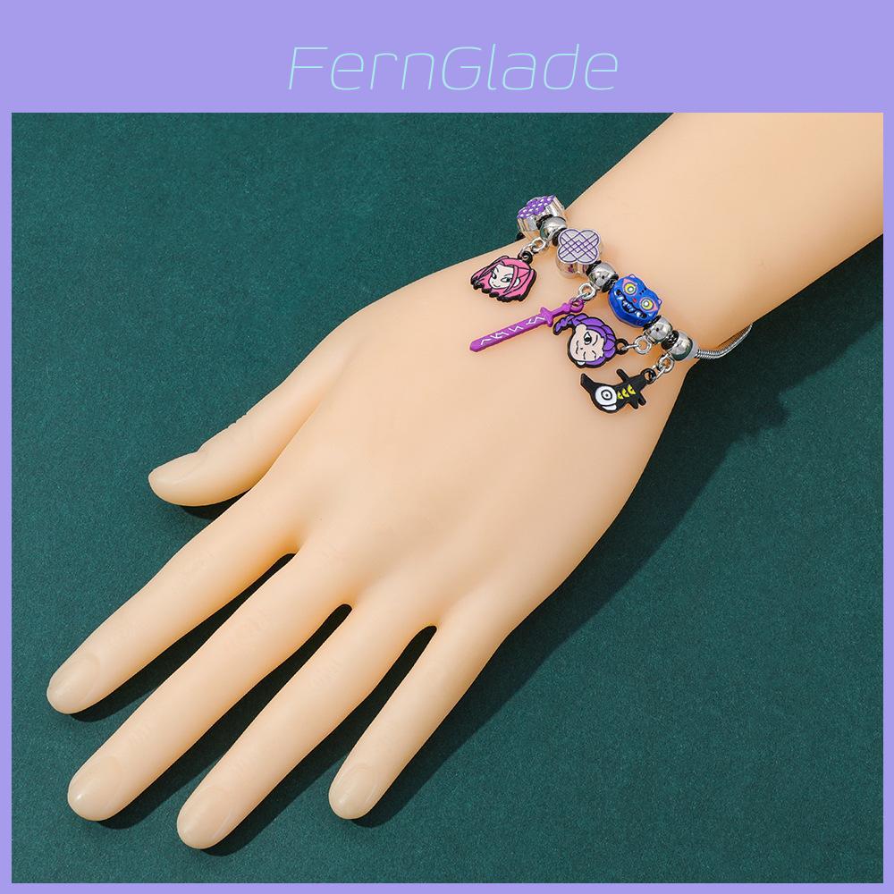 Bracciale Kpop Demon Hunters Cartoons con Perline in Lega per Regalo e Uso Quotidiano