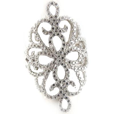 White 'Sissi' Silver Ring