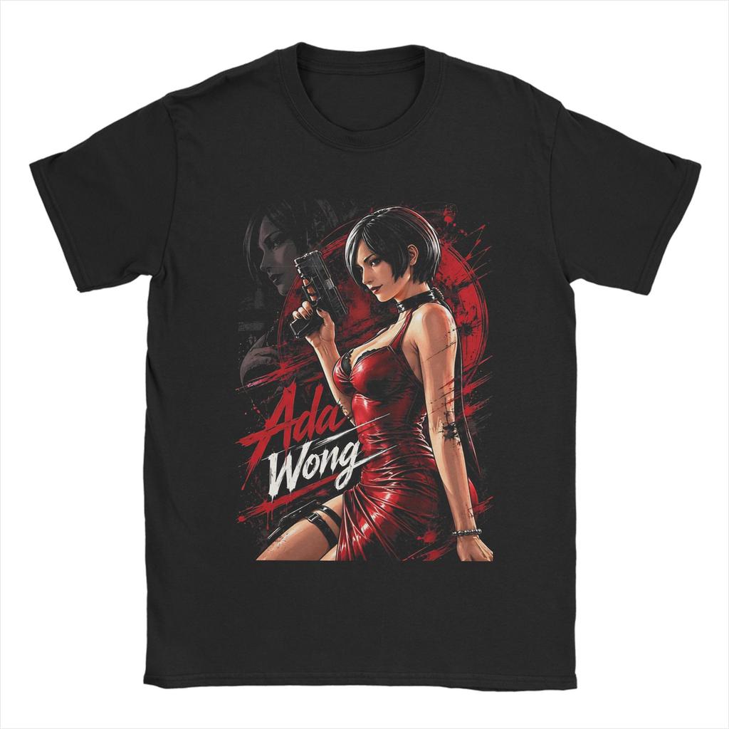 Novelty Ada Wong TShirt Unisex Crewneck Short Sleeve Clothing Cotton Summer Top Tee