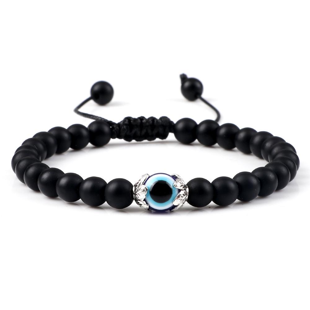 Bohemian Evil Eye Beaded Bracelet - European & American Style Woven Rope Accessory