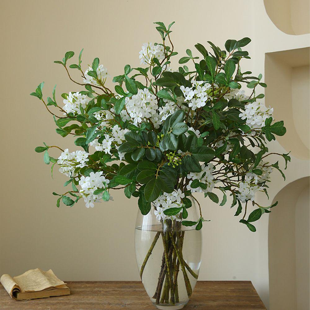 DIY Artificial Blue Mist Flower Long Stem Fake Flowers  Indoor Outdoor Decoration