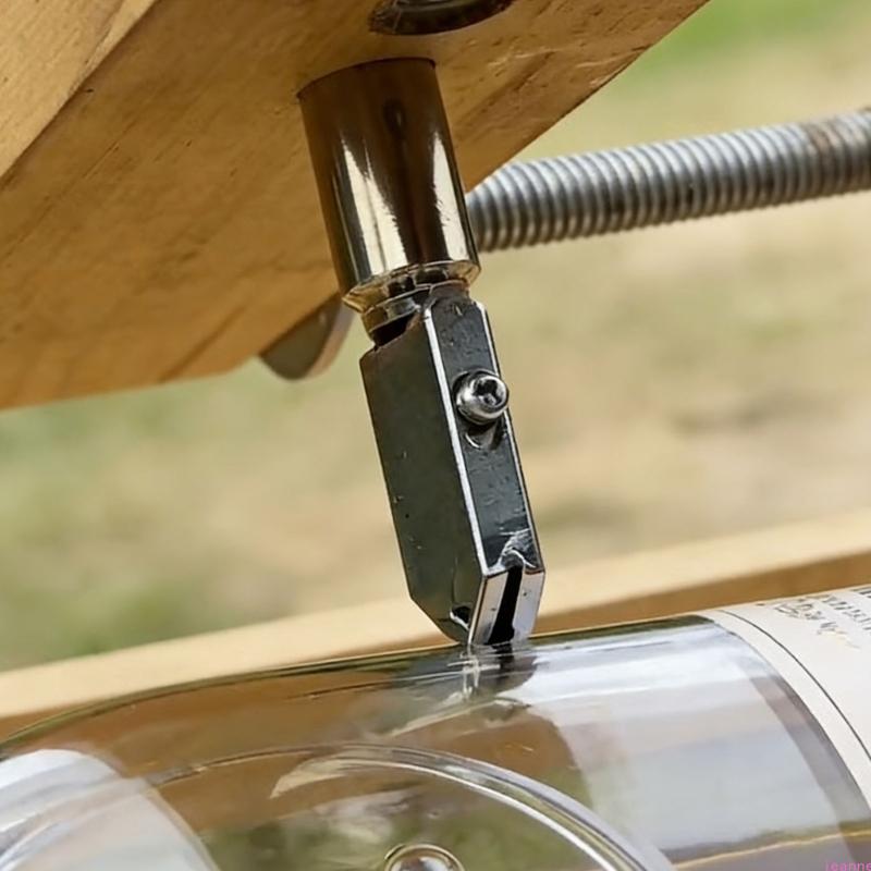 Compactly Wood Frame Glass Bottle Cutting Tool For Home DecorativeProjects And Recycling Crafts Cutter 35x15cm