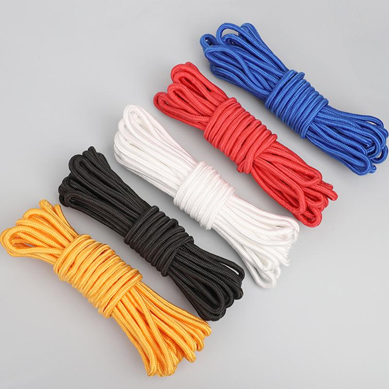 4/6/8mm Thicken Nylon Rope Anti-slip Wear-Resistant Strong Binding Rope DIY Outdoor Clothesline Quilt Rope Handicrafts 10m