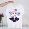 Puella Magi Madoka Magica Tshirt Unisex Retro Washed Vintage Anime Graphic Print Harajuku Streetwear Hip Hop Cotton Short Sleeve