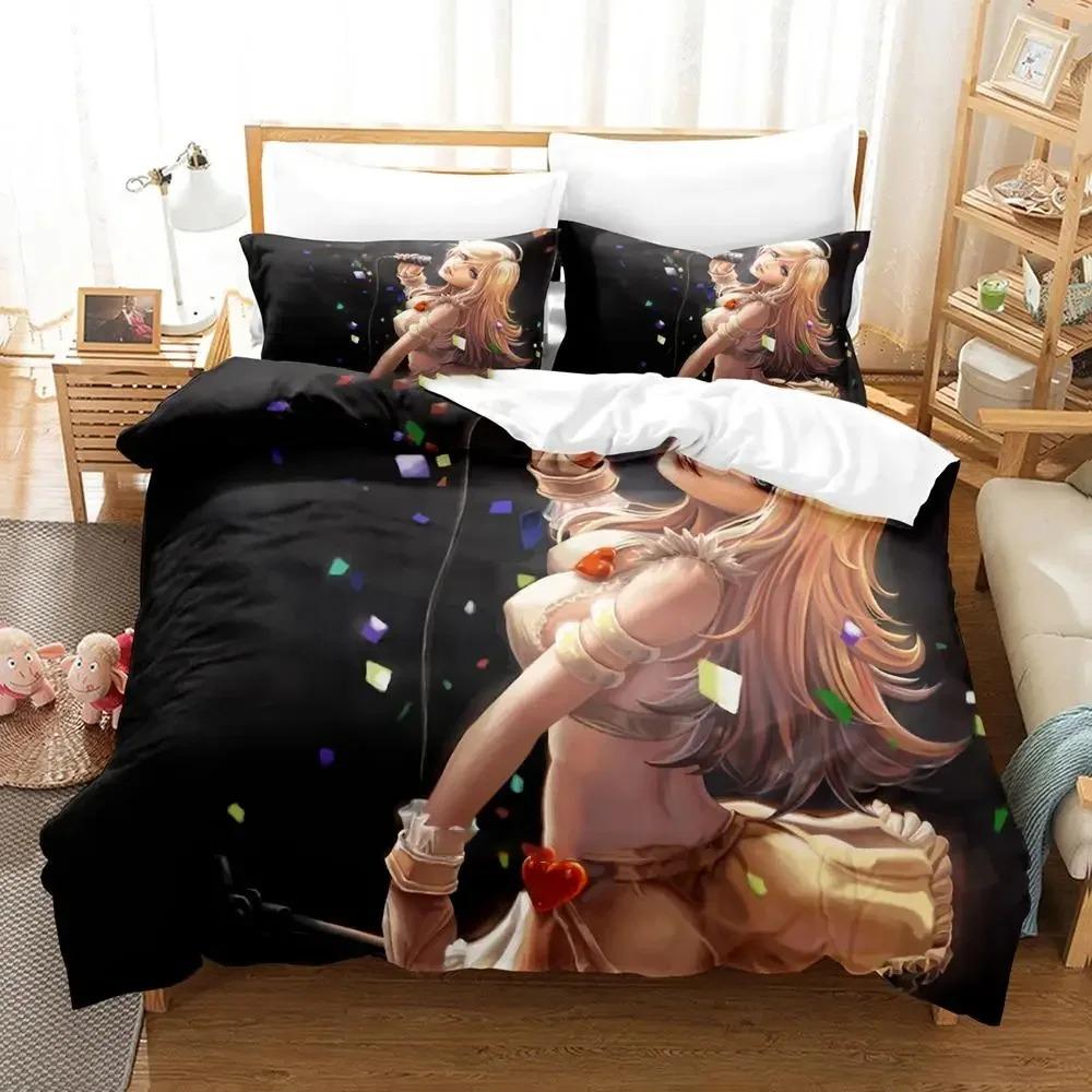 Anime Panty Stocking Garterbelt Set de Lenjerie de Pat Băieți Fete Dimensiune Twin Queen Husă de Plapumă Față de Pernă Pat Copii Adult Acasă Textile