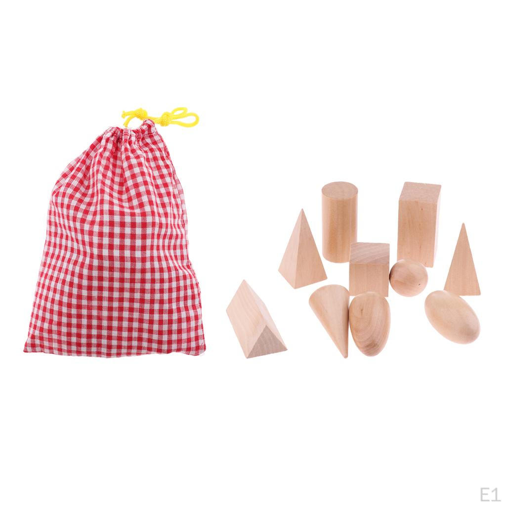 Portable Wooden Blocks Montessori Early Development Toy