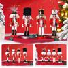 4pcs Christmas Nutcracker Soldier 13CM Small Puppet Handicraft Christmas Tree Hanging Pendant Ornament Festival Gift Home Decor