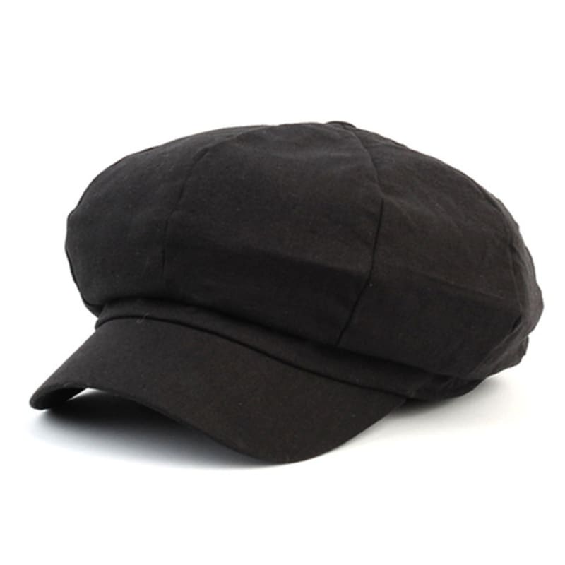 Universal chemistry Vintage Linen Black Newsboy Cap