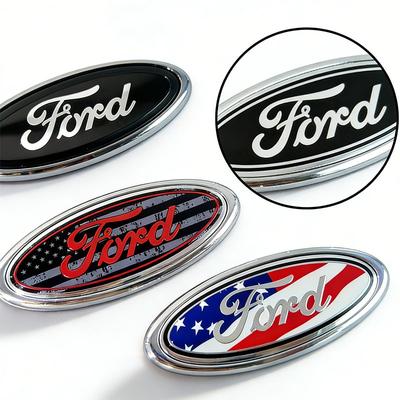 ABS Car Front Hood Rear Trunk Badge Logo Emblem For Kuga Fiesta ST Line Escape Focus MK3 MK2 Mondeo MK4 Transit Cover Decal
