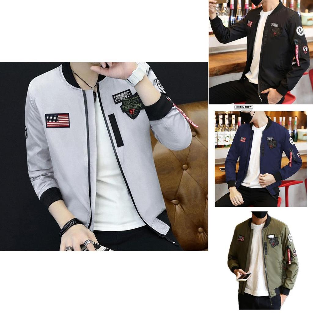 New Collar Mens Baseball Uniform Korean Version Of The Air Force Jacket Flight
