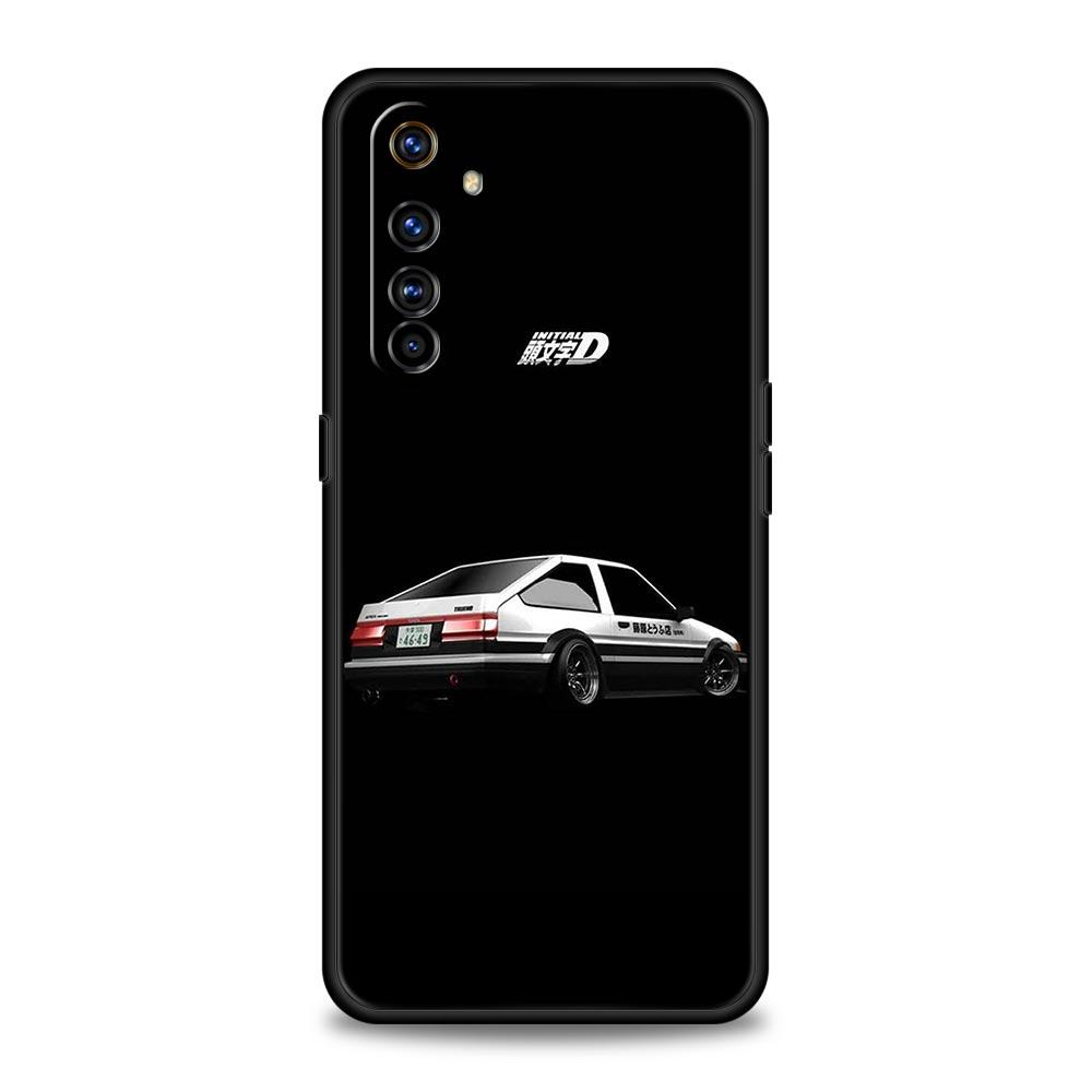 Initial D Car Case For Realme C67 C63 C55 C53 C35 C25 C21 GT 2 3 5 6 10 11 12 13 Pro Plus 5G Soft TPU Phone Cover Fundas Capas