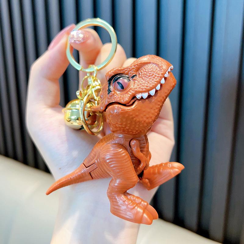 

1 Pc New Tyrannosaurus Rex Bite Hand Toy Keychain Creative Dinosaur Pendant Couple Backpack Pendant Small Gift темно-коричневого