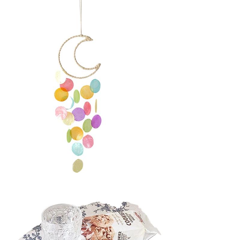 1PC Dream Window Sill Balcony Decoration Simple Colored Natural Shell Wind Chime Bohemian