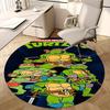 Teenage Mutant Ninja Turtles,TMNT Chair Mat Round Rug Office Carpet, Machine Washable, Non Slip, Suitable for Living Rooms, Bedrooms