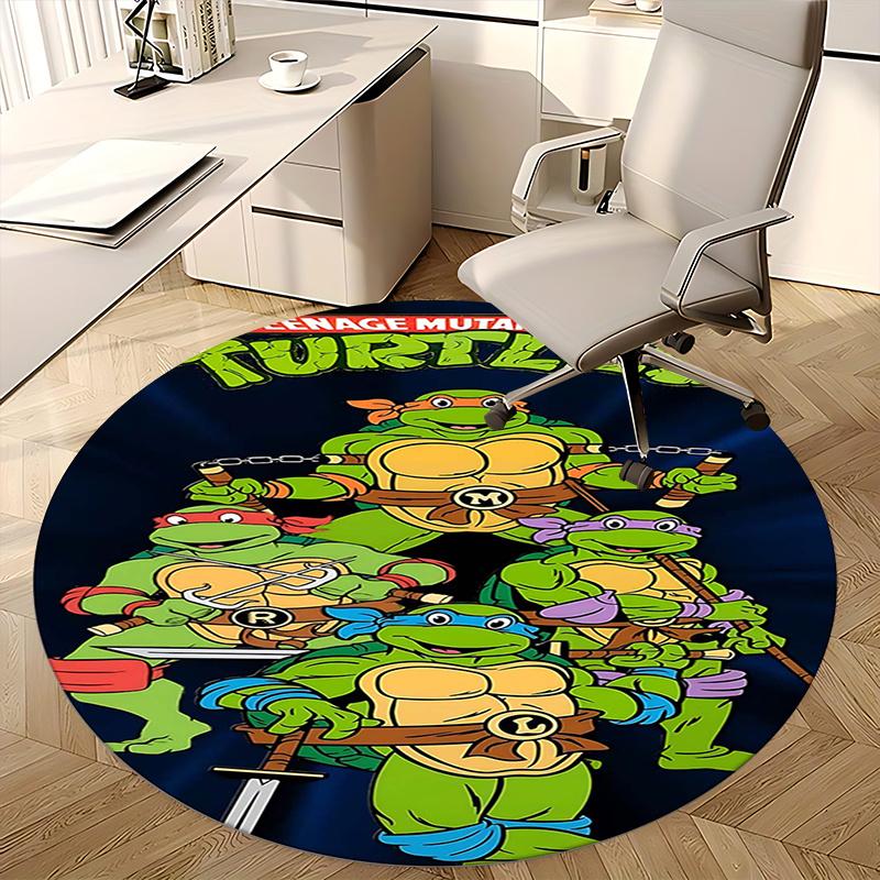 Teenage Mutant Ninja Turtles,TMNT Chair Mat Round Rug Office Carpet, Non Slip, Suitable for Living Rooms, Bedrooms,Decor1205749a