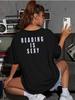 Oversized Y2K Print T-shirt: Reading Is Sexy