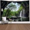 Large Wall Tapestry Nature Waterfall Forest Scenery Tapestry Room Decoration Items For Living Room Bedroom Dorm Office
